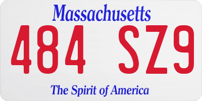 MA license plate 484SZ9