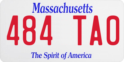 MA license plate 484TA0