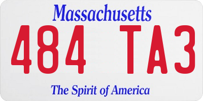 MA license plate 484TA3