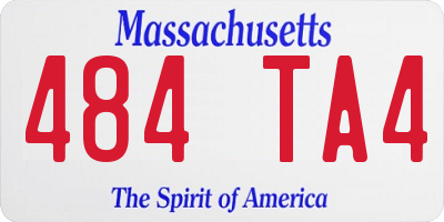 MA license plate 484TA4