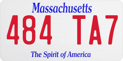 MA license plate 484TA7