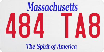 MA license plate 484TA8