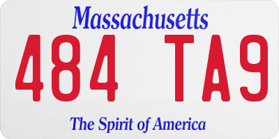 MA license plate 484TA9