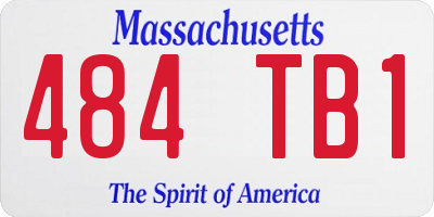 MA license plate 484TB1