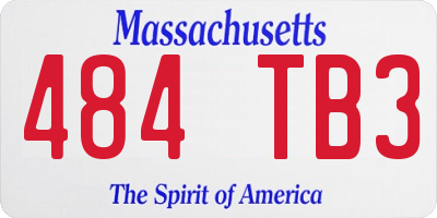 MA license plate 484TB3