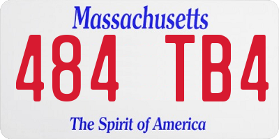 MA license plate 484TB4