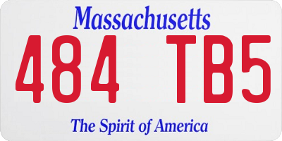 MA license plate 484TB5