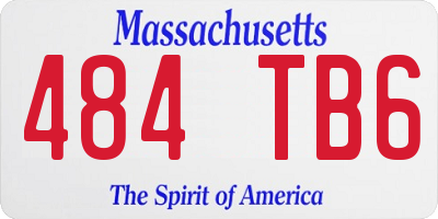 MA license plate 484TB6