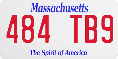 MA license plate 484TB9