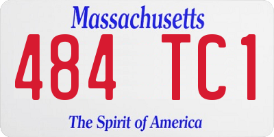 MA license plate 484TC1