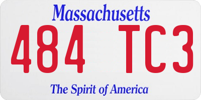 MA license plate 484TC3