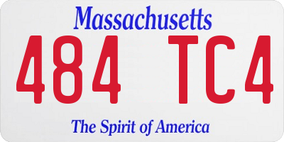 MA license plate 484TC4