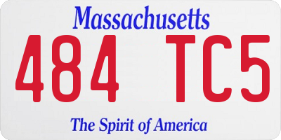 MA license plate 484TC5