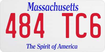 MA license plate 484TC6