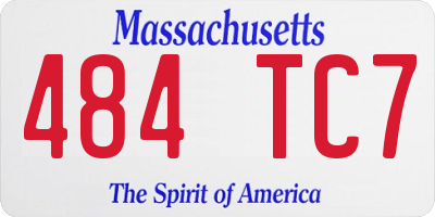 MA license plate 484TC7