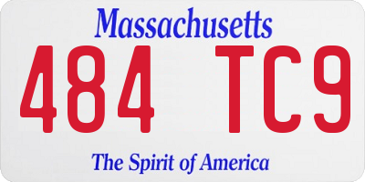 MA license plate 484TC9