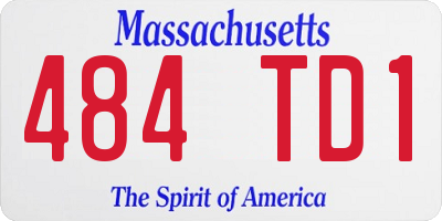 MA license plate 484TD1