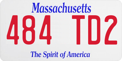 MA license plate 484TD2