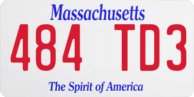 MA license plate 484TD3