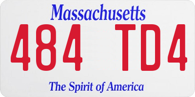 MA license plate 484TD4