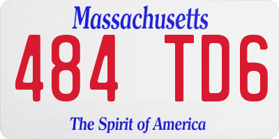 MA license plate 484TD6