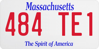 MA license plate 484TE1