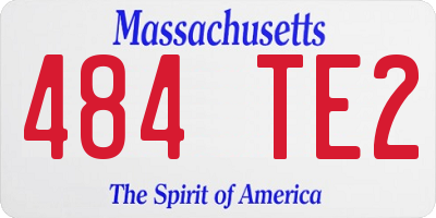 MA license plate 484TE2