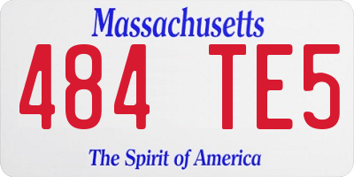 MA license plate 484TE5