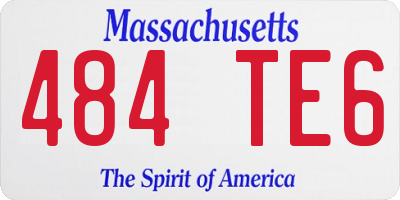 MA license plate 484TE6