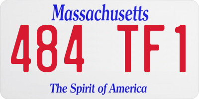 MA license plate 484TF1