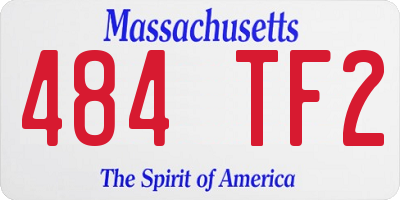 MA license plate 484TF2