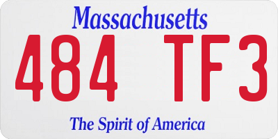 MA license plate 484TF3