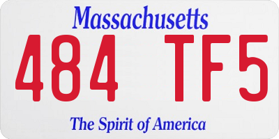 MA license plate 484TF5