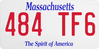 MA license plate 484TF6