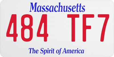 MA license plate 484TF7