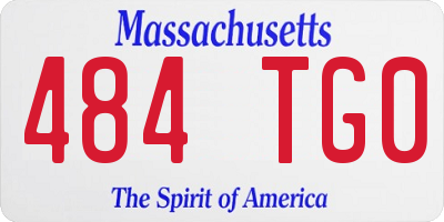 MA license plate 484TG0