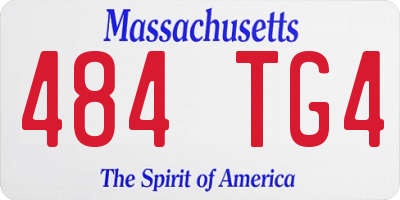 MA license plate 484TG4