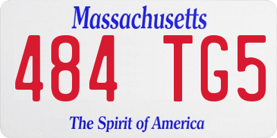 MA license plate 484TG5