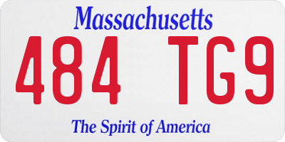 MA license plate 484TG9