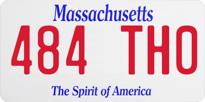 MA license plate 484TH0