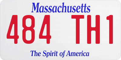 MA license plate 484TH1