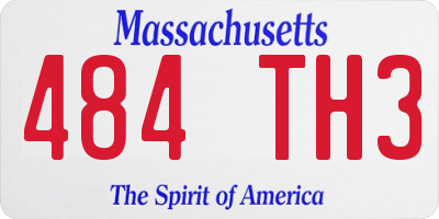 MA license plate 484TH3