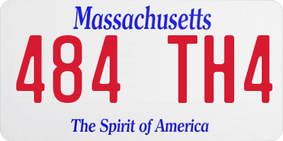 MA license plate 484TH4