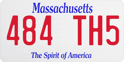 MA license plate 484TH5