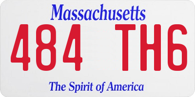 MA license plate 484TH6