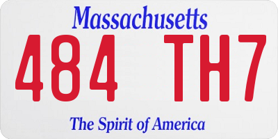 MA license plate 484TH7