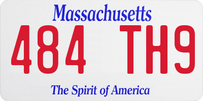 MA license plate 484TH9