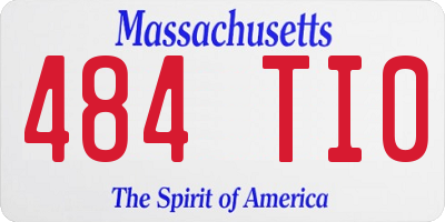 MA license plate 484TI0