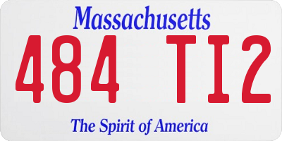 MA license plate 484TI2