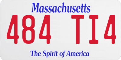 MA license plate 484TI4
